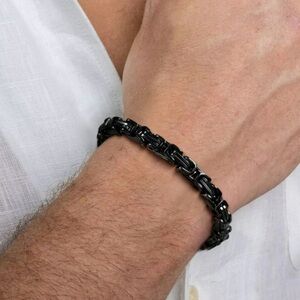 Black Chain Bracelet for men’s, Stainless Steel.